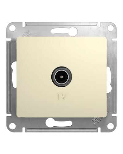 Glossa розетка TV антенна коннектор, 1-местная, скрытой установки, механизм, бежевый (GSL000293). Розетка TV антенна. Systeme Electric в Костроме