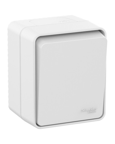 AtlasDesign PROFI54 выключатель 1-клавишный, открытой установки, белый (ATN540111). Выключатель. Systeme Electric в Костроме
