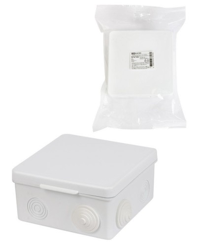 Коробка ОП 100х100х55мм, крышка, IP54, 8вх. (SQ1401-0513). Распаячная коробка. TDM ЕLECTRIC в Костроме