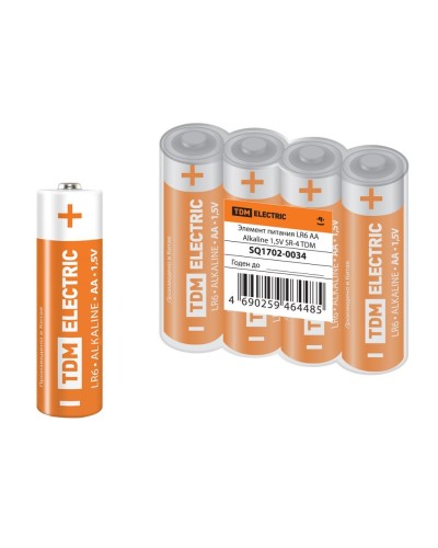LR6 AA Alkaline 1,5V SR-4 TDM (SQ1702-0034). Элемент питания. TDM ЕLECTRIC в Костроме