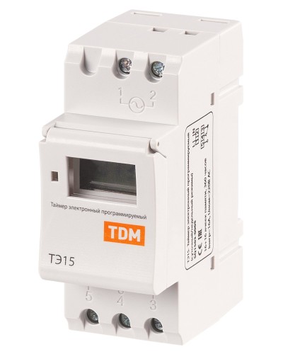ТЭ15-1мин/7дн-16on/off-16А-DIN TDM (SQ1503-0005). Таймер электронный. TDM ЕLECTRIC в Костроме