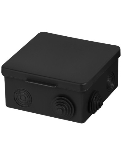 Распаячная коробка ОП 100х100х55мм, крышка, IP54, 8вх., черная TDM (SQ1401-0913). Распаячная коробка ОП. TDM ЕLECTRIC в Костроме