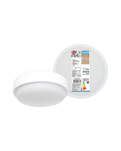 ДПП 3901 12Вт 6500К IP65 белый круг (SQ0366-0140). Светодиодный светильник LED. TDM ЕLECTRIC в Костроме