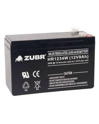 ZUBR HR 1234W (12V, 9Ah). Аккумулятор герметичный свинцово-кислотный. ZUBR в Костроме
