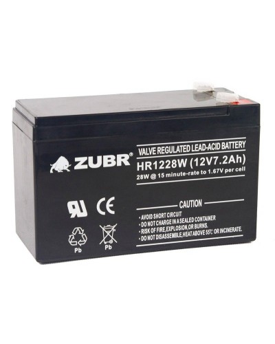 ZUBR HR 1228W (12V, 7,2Ah). Аккумулятор герметичный свинцово-кислотный. ZUBR в Костроме