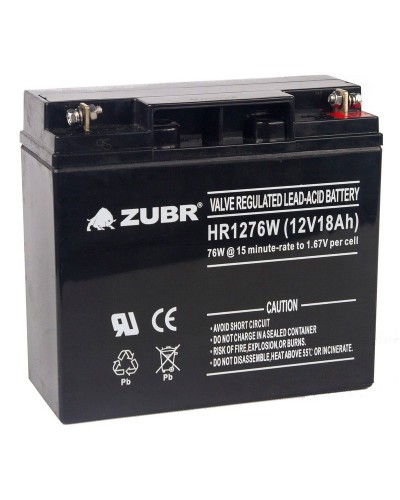 ZUBR HR 1276W (12V, 18Ah). Аккумулятор герметичный свинцово-кислотный. ZUBR в Костроме