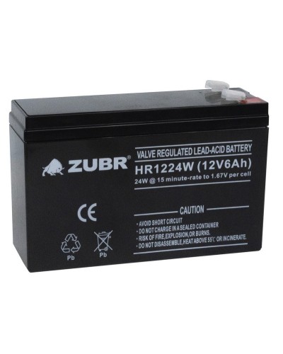 ZUBR HR 1224W (12V, 6Ah). Аккумулятор герметичный свинцово-кислотный. ZUBR в Костроме