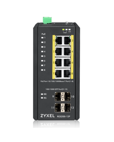 RGS200-12P-ZZ0101F. Промышленный L2 PoE+ коммутатор. ZYXEL в Костроме