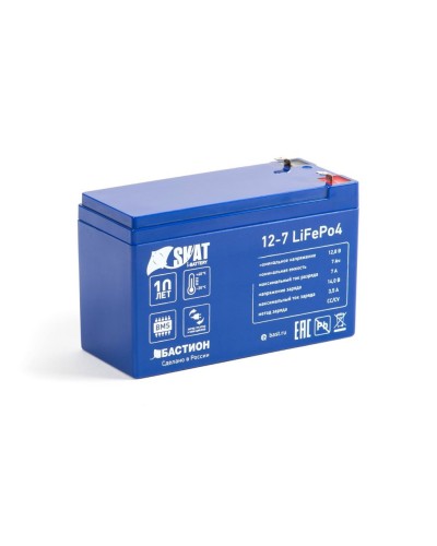 Skat i-Battery 12-7 LiFePo4 (645). Li-Ion аккумулятор. Бастион в Костроме