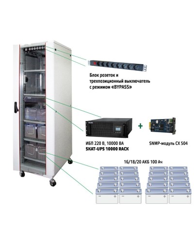 SKAT UPS 10000 SNMP (484). Комплекс бесперебойного питания. Бастион в Костроме