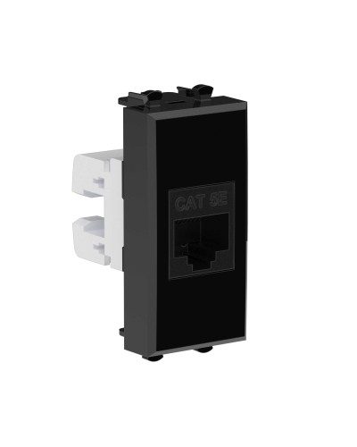 Розетка RJ-45, кат.5E, Avanti, 1 модуль, черный квадрат (4402661): Розетка компьютерная модульная в Костроме
