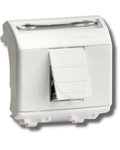 Розетка RJ-45 Brava 2 модуля белая (76655B): Розетка компьютерная с двумя разъёмами в Костроме