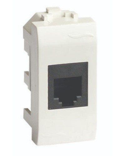 Розетка RJ-45 Brava 1 модуль слоновая кость (75457S): Розетка компьютерная с одним разъёмом в Костроме