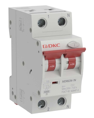 YON max MDR, 1P+N, 30mA, 10A, 6kA, А (MDR63N-1N2C10-A). Автоматический выключатель дифференциального тока. ДКС в Костроме