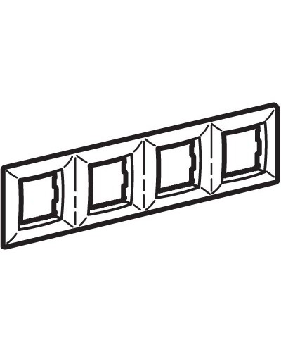 Рамка на 2+2+2+2 модуля (четырехместная), белая (75014W): Рамка четырехместная, Brava в Костроме