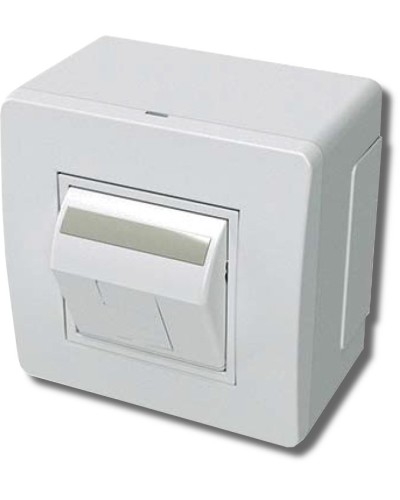 Коробка в сборе с 1 розеткой RJ45, кат.5е, белая (10665): Коробка в сборе в Костроме