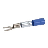 Наконечник вилочный НВИ 1,5-2,5 М3,5 (D3,7мм) (100 шт) (2B135P-DS-PVC). Наконечник вилочный с изолированным фланцем ПВХ, двойная гильза. ДКС