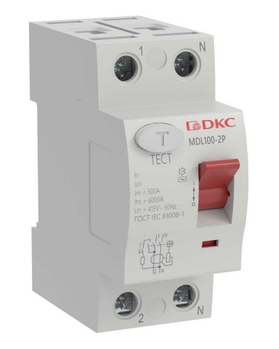 YON MAX MDL100 ВДТ, 2P, 30mA, 40A, АС (MDL100-2P2-40-AC). Автоматический выключатель дифференциальный (УЗО). ДКС в Костроме