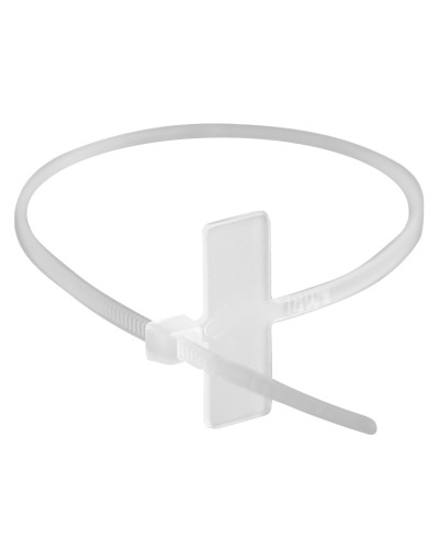 Хомут 2,5x110 белый (100шт) (252110SR-M): Хомут маркировочный, горизонтальная табличка под замком 20x9 в Костроме