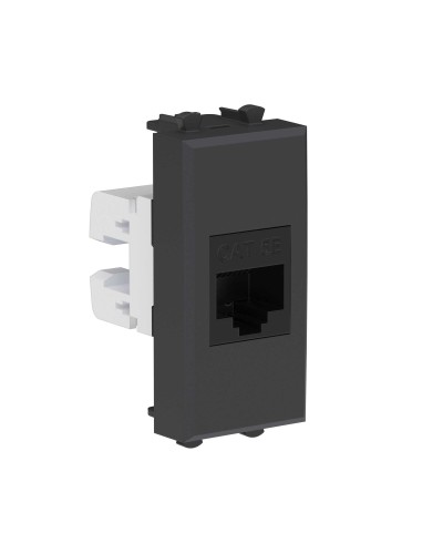 Розетка RJ-45, кат.5E, Avanti, 1 модуль, черный матовый (4412661): Розетка компьютерная модульная в Костроме