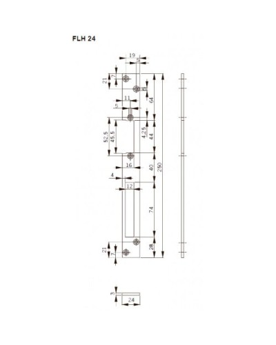 FLH24. Запорная планка длинная. dormakaba в Костроме