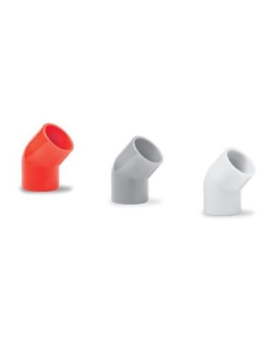 Ecoplast поворот 45гр., для аспирационной системы D25, АБС, серый (10 шт) (49225-10GR). Поворот для аспирационной системы. Экопласт в Костроме