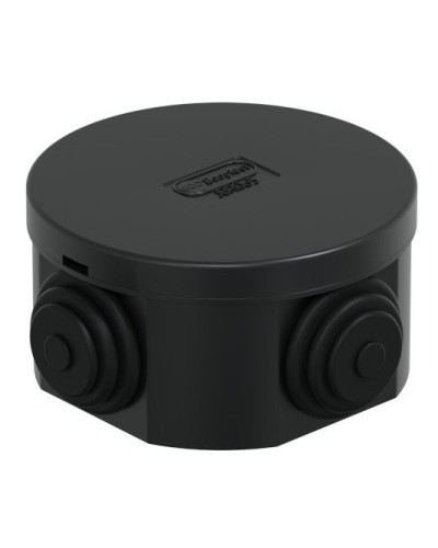 Коробка JBR065 D=65х35, 4 вых., IP44, черная (44004BL-1). Коробка монтажная. Экопласт в Костроме