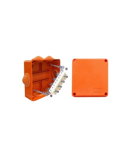 Коробка JBS100 100х100х55, 6 вых., 5P (0,15…4мм²) (43227HF). Коробка монтажная, огнестойкая, без галогена. Экопласт в Костроме