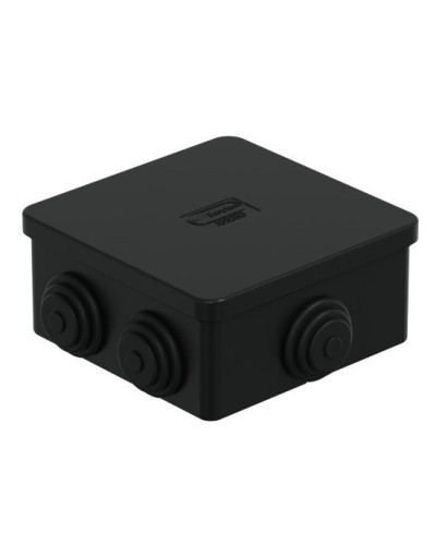 Коробка JBS080 85х85х40, 6 вых, IP44, черная (44006BL-1). Коробка монтажная. Экопласт в Костроме