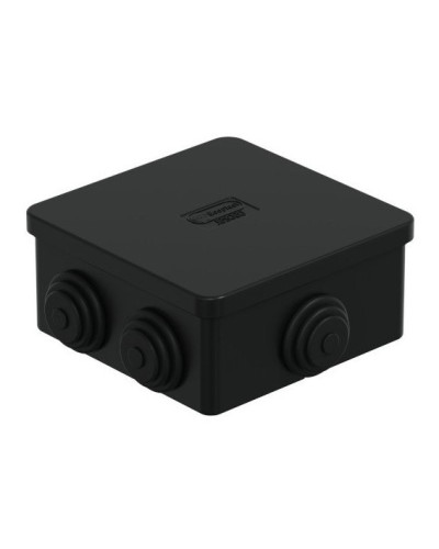 Коробка JBS080 85х85х50, 6 вых., IP44, чёрная (44066BL-1). Коробка монтажная. Экопласт в Костроме