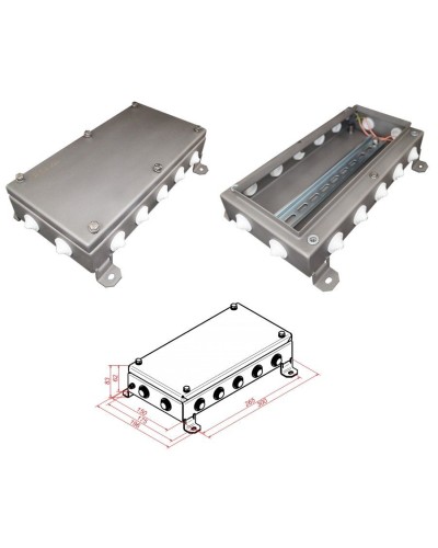 КМ IP55-1530, 14 вводов, нержавейка. Коробка монтажная электротехническая. Гефест в Костроме