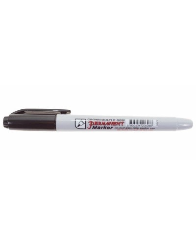 Маркер перманентный Crown «Multi Marker Super Slim» 1 мм, черный, пулевидный (08-8001): Ручка для маркировки в Костроме