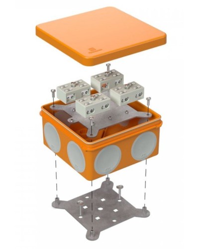 Коробка огнестойкая 100х100х50 (60-0300-FR6.0-4-8-Р Е15-Е60). Коробка огнестойкая для открытой установки. Промрукав в Костроме
