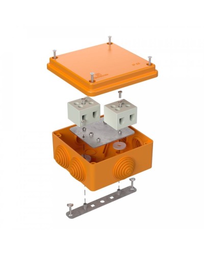 Коробка огнестойкая 100х100х50 для о/п (40-0300-FR10.0-4). Коробка огнестойкая для открытой установки. Промрукав в Костроме