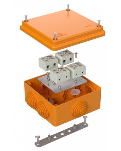 Коробка огнестойкая 100х100х50 для о/п (40-0300-FR2.5-8). Коробка огнестойкая для открытой установки. Промрукав в Костроме