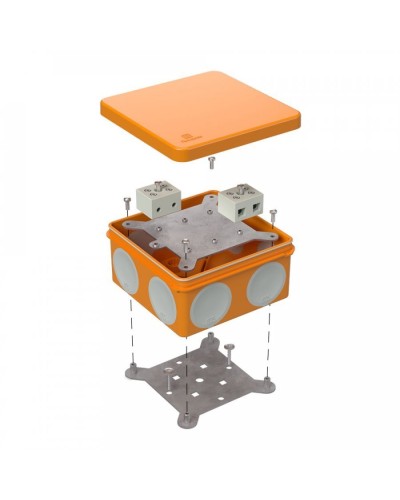 Коробка огнестойкая 60-0300-FR2.5-4 Е15-Е120 100х100х50. Коробка огнестойкая для открытой установки. Промрукав в Костроме
