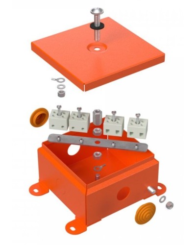 Коробка огнестойкая 110х110х65 (70-0360-FR6.0-8). Коробка огнестойкая для открытой установки. Промрукав в Костроме
