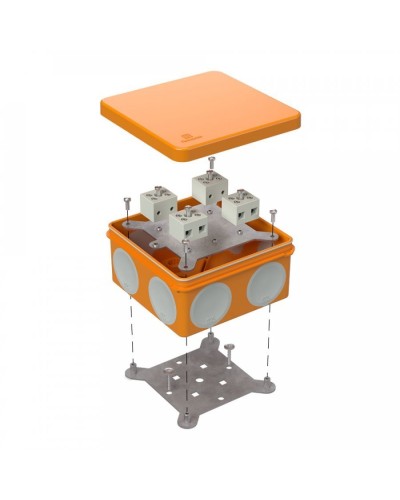 Коробка огнестойкая 100х100х50 (60-0300-FR2.5-8). Коробка огнестойкая для открытой установки. Промрукав в Костроме