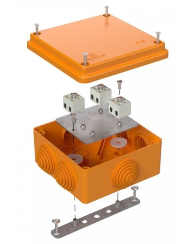 Коробка огнестойкая 100х100х50 (40-0300-FR1.5-6). Коробка огнестойкая для открытой установки. Промрукав в Костроме