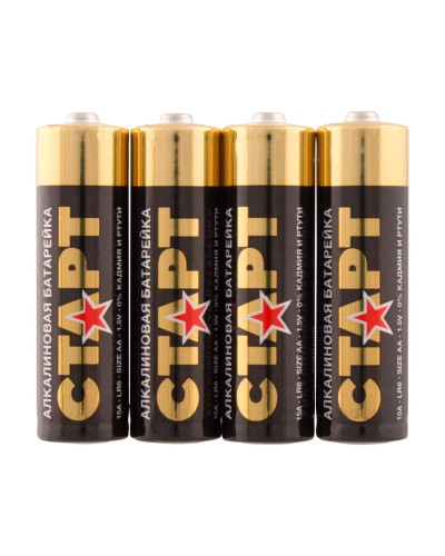 СТАРТ LR6-SH4-BOX (1,5 В, AA, LR6), упак. 4 шт.. Алкалиновые батарейки. СТАРТ в Костроме