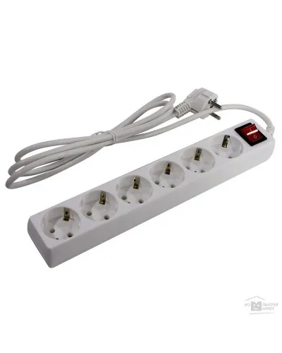 SP6W-250. Сетевой фильтр 6 розеток, 5м, белый. 5bites в Костроме