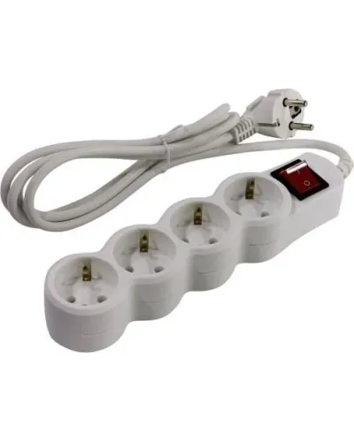 SP4W-130. Сетевой фильтр 4 розетки, 3м, белый. 5bites в Костроме
