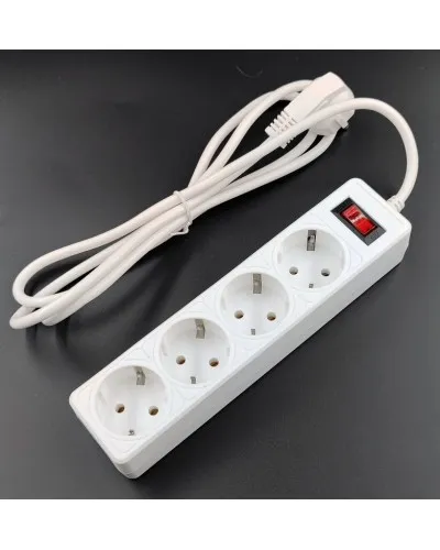 SP4W-518 GARDA. Сетевой фильтр 4 розетки,1,8м, белый. 5bites в Костроме