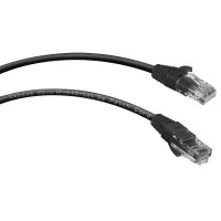 PC-UTP-RJ45-Cat.5e-3m-BK (7686c), чёрный. Патч-корд медный. CABEUS