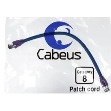 PC-SSTP-RJ45-Cat.8-5m-LSZH (9705c), серый. Патч-корд медный. CABEUS