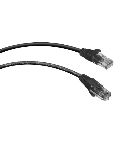 PC-UTP-RJ45-Cat.5e-0.15m-BK (8990c), чёрный. Патч-корд медный. CABEUS в Костроме