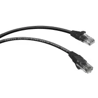 PC-UTP-RJ45-Cat.6-0.3m-BK (8661c), чёрный. Патч-корд медный. CABEUS