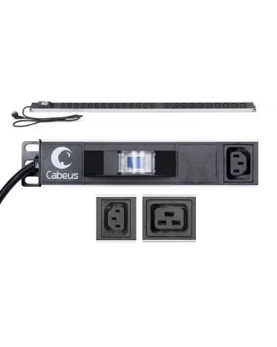 PDU-16-14C13-10C19-B-C14 (9553c). Блок розеток. CABEUS в Костроме