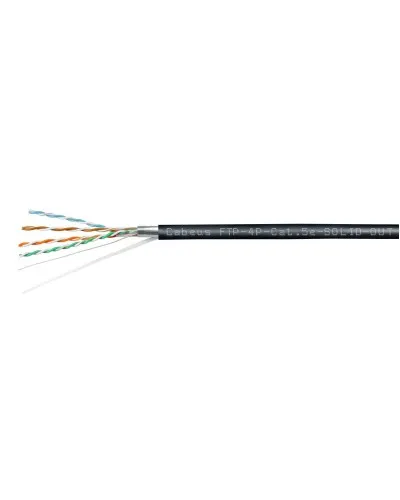 FTP-4P-Cat.5e-SOLID-OUT-PE-UV (11792c). Кабель «витая пара» (LAN) для структурированных систем связи. CABEUS в Костроме