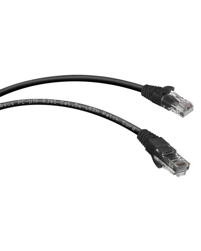 PC-UTP-RJ45-Cat.5e-1.5m-BK (7698c), чёрный. Патч-корд медный. CABEUS в Костроме